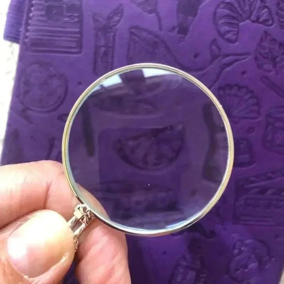 Magnifying Glass Pendant Silver Tone Long Sweater Necklace NWT - Picture 5 of 5